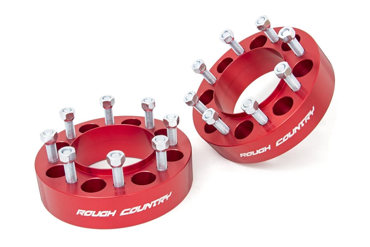 2 Inch Wheel Spacers | 8x170 | Red | Ford F-250/F-350 Super Duty 4WD (03-25)