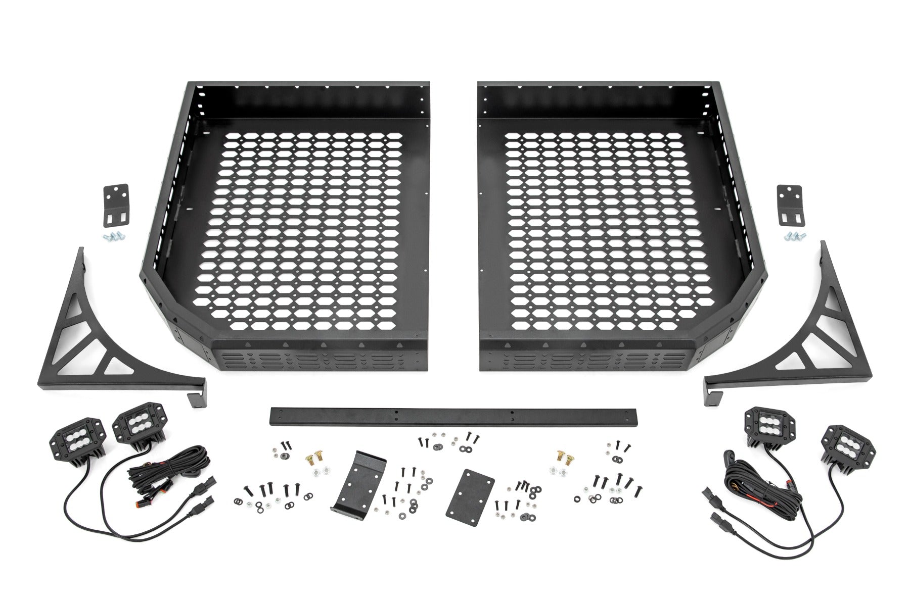Cargo Rack | Dual 2" Black LED Pairs | Flush Mount | CFMOTO UFORCE 1000