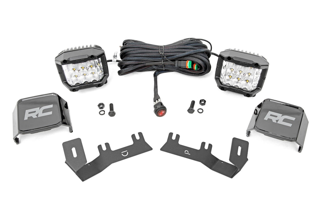 LED Ditch Light Kit | 3in OSRAM Pair | Wide | Chevy/GMC 1500 (14-18 & Classic)