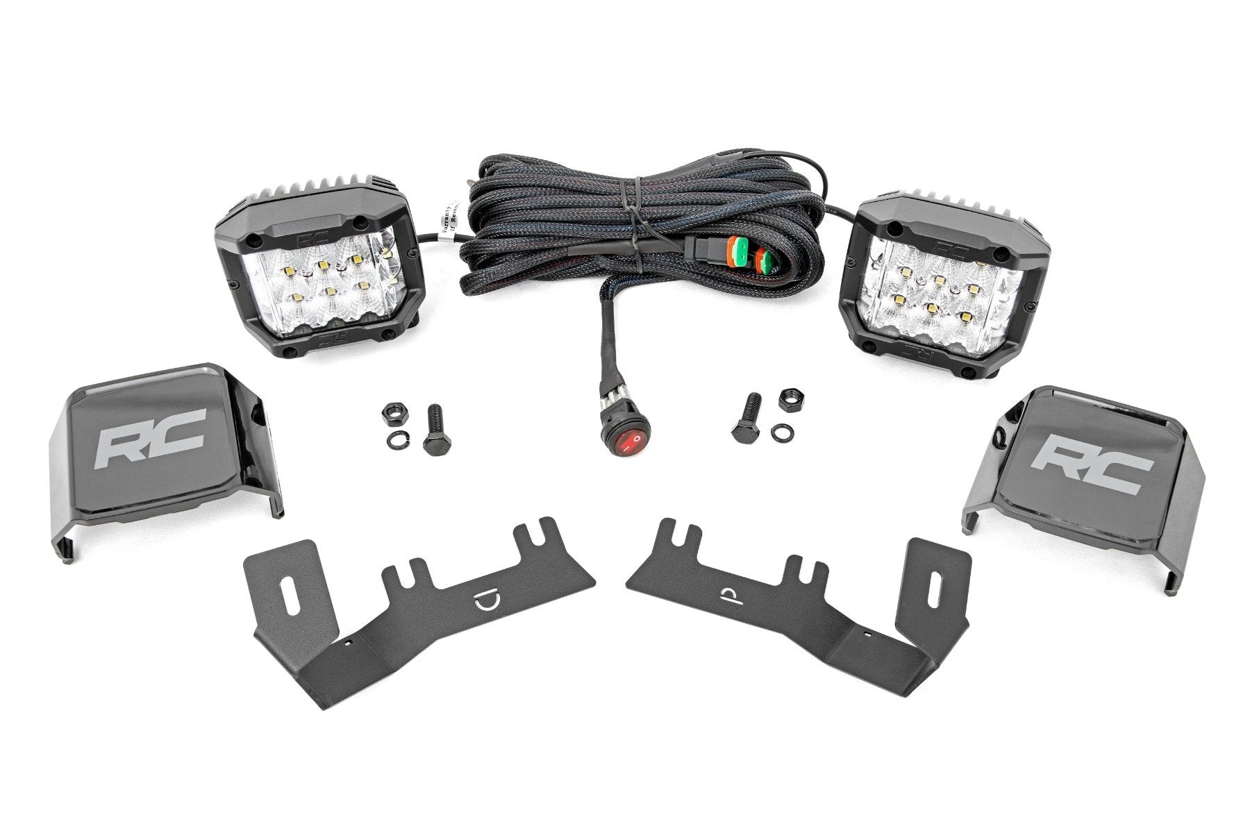 LED Ditch Light Kit | 3in OSRAM Pair | Wide | Chevy/GMC 1500 (14-18 & Classic)