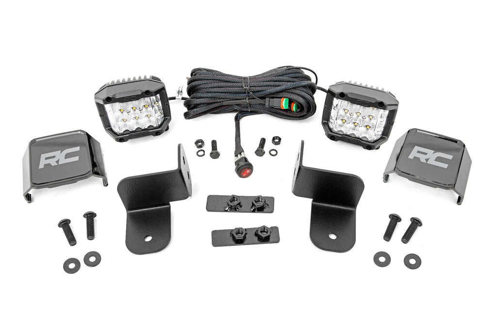 LED Light Kit | Rear Mount | 2" Chrome Pair | Wide Angle | Polaris Ranger XP 1000 