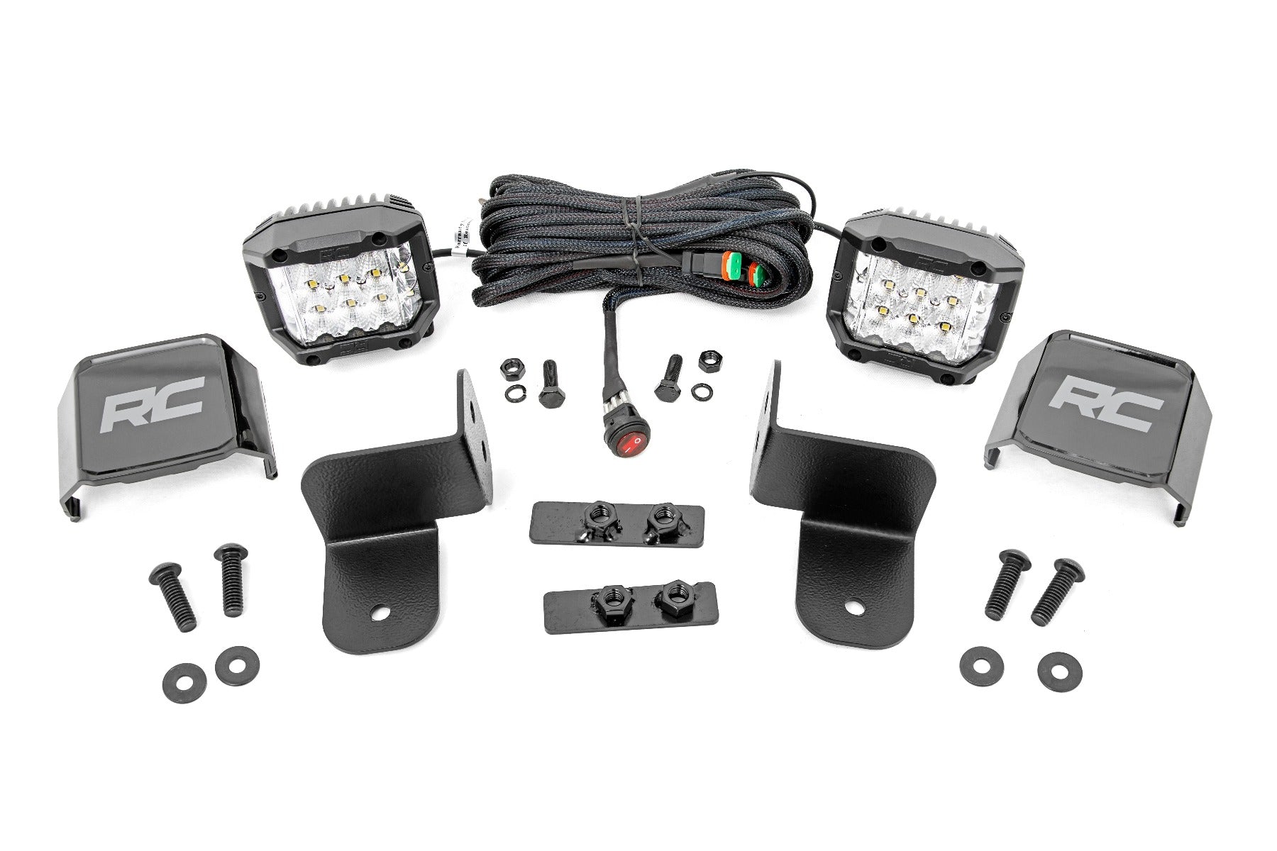 LED Light Kit | Rear Mount | 2" Chrome Pair | Wide Angle | Polaris Ranger XP 1000 