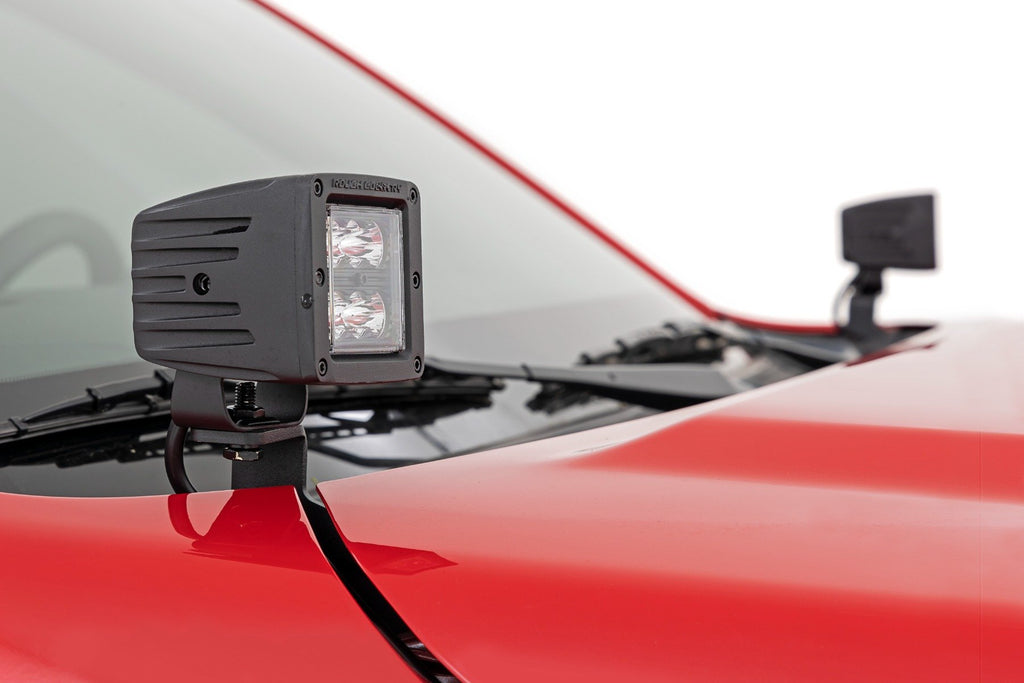 LED Light Kit | Ditch Mount | 2" Black Pair | White DRL | Nissan Frontier (22-25)