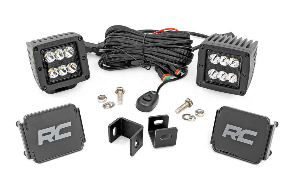 LED Light Kit | Ditch Mount | 2" Black Pair | Spot | Toyota Tundra (22-25)