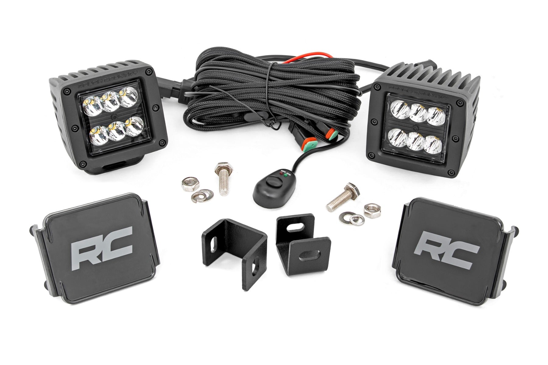 LED Light Kit | Ditch Mount | 2" Black Pair | Spot | Toyota Tundra (22-25)