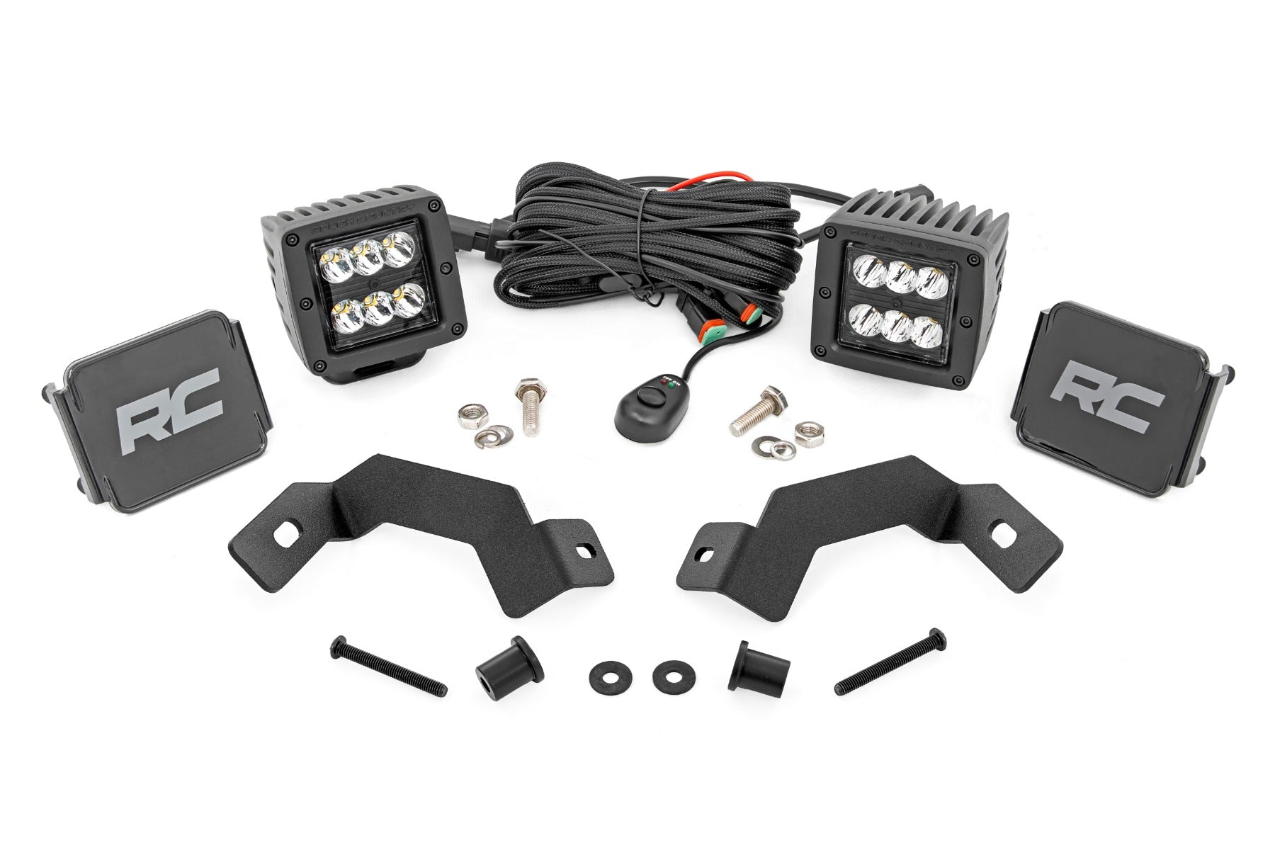LED Light Kit | Ditch Mount | 2" Black Pair | Spot | Toyota Land Cruiser (24-25)