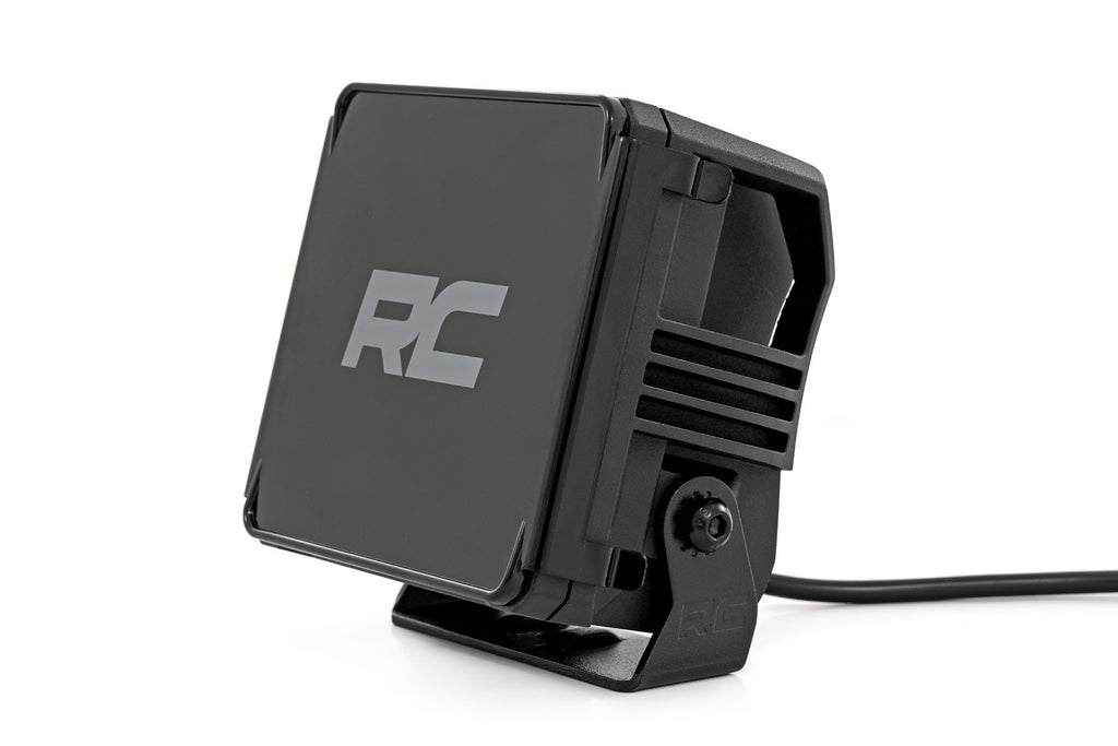 4 Inch Chrome Series LED Amber Light Pods | Square | Amber DRL | Pair