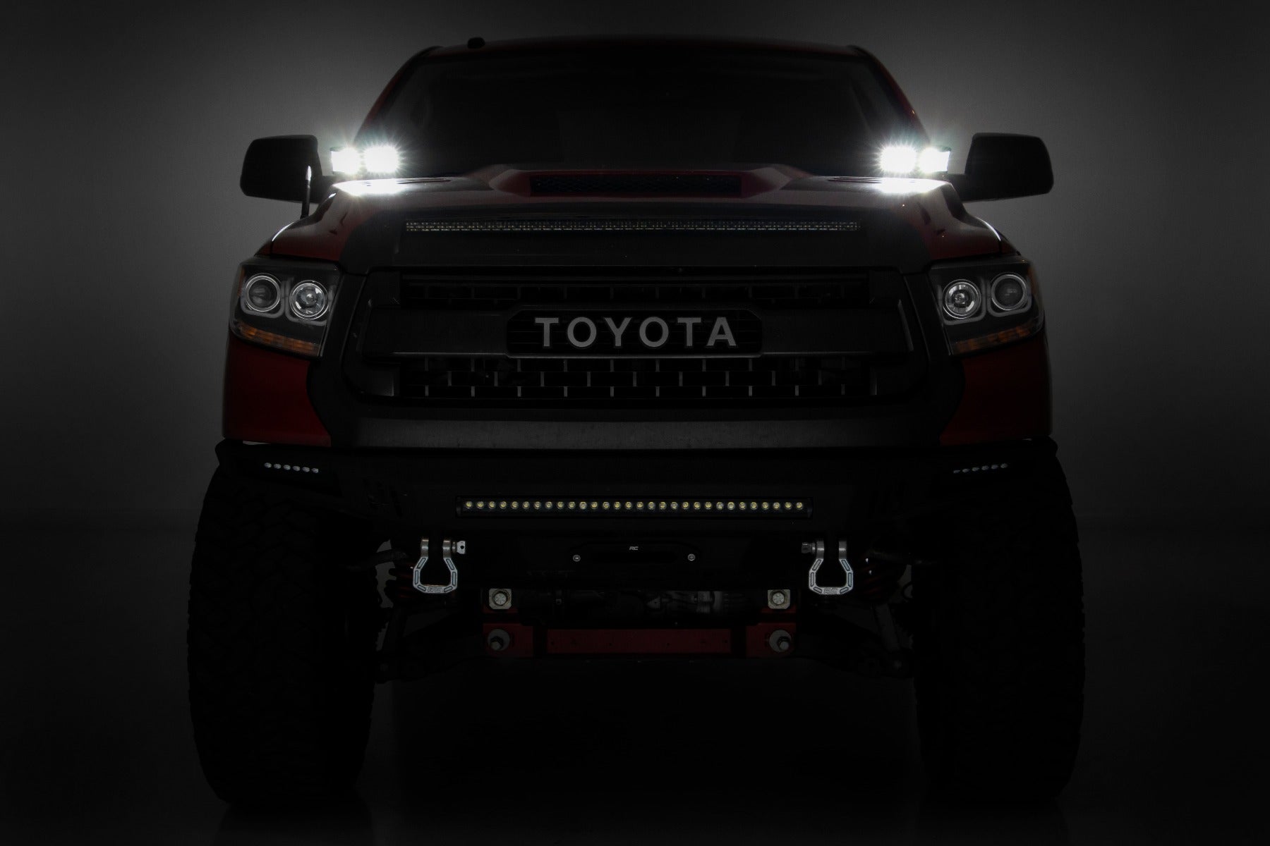 LED Light Kit | Ditch Mount | Dual 2" Black Pairs | Flood | Toyota Tundra (14-21)