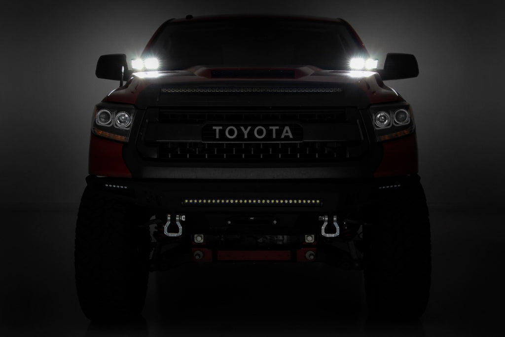 LED Light Kit | Ditch Mount | Dual 2" Black Pairs | Spot | Toyota Tundra (14-21)