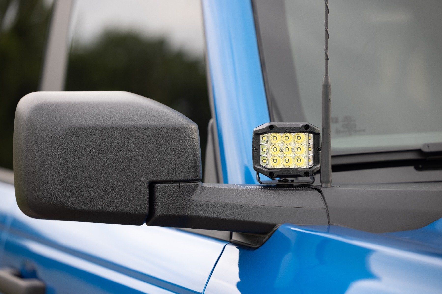 LED Light Kit | Ditch Mount | 2" Black Pair | Flood Pattern | Ford Bronco (21-25)