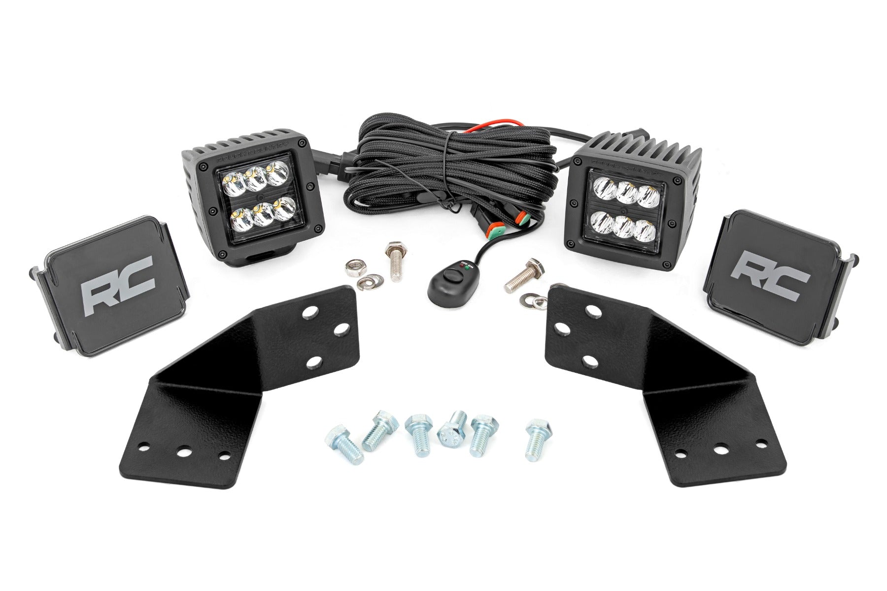 LED Light Kit | Rear Mount | 2" Black Pair | CFMOTO UFORCE 1000