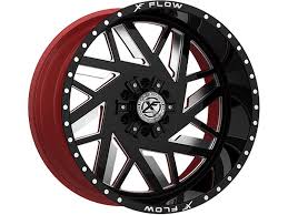 24X14 6-135/6-139.7/6-5.50 -76 CB 106.4 GLOSS BLK & MILLED W/RED INNER XFX-N-306241461351397-76GBRWM