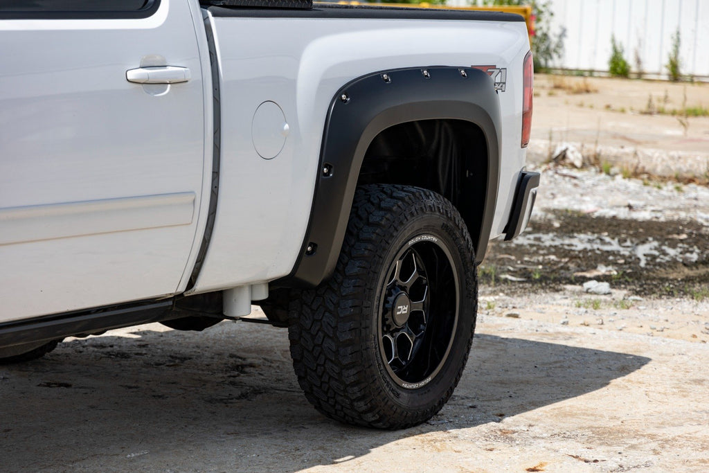 Pocket Fender Flares | 6'7" & 8' Bed | GIW Graystone | Chevy Silverado 1500/2500HD/3500HD (07-14)
