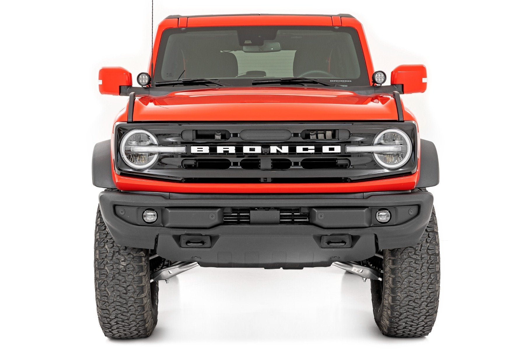 LED Light Kit | Ditch Mount | 3.5" Black Round Pair | Amber DRL | Ford Bronco (21-25)