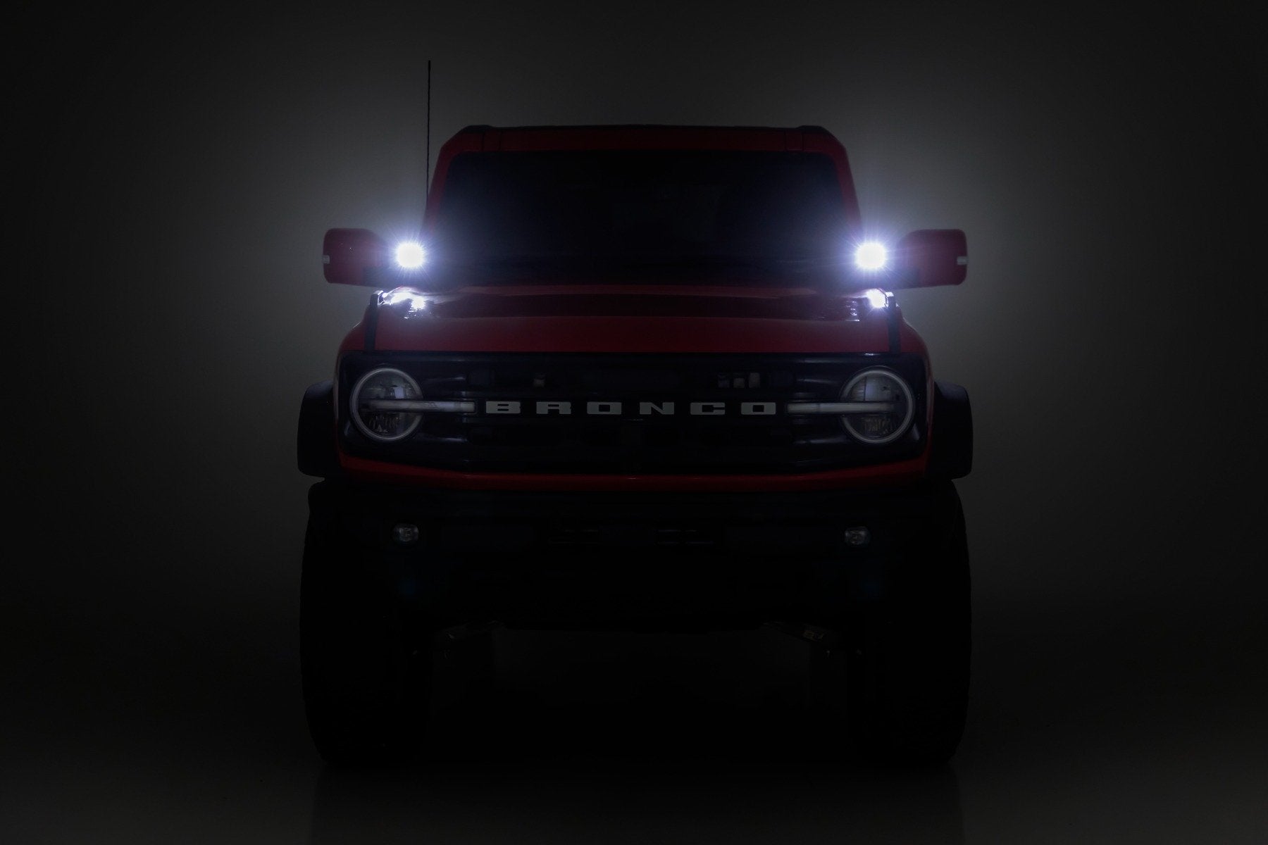 LED Light Kit | Ditch Mount | 3.5" Black Round Pair | Amber DRL | Ford Bronco (21-25)