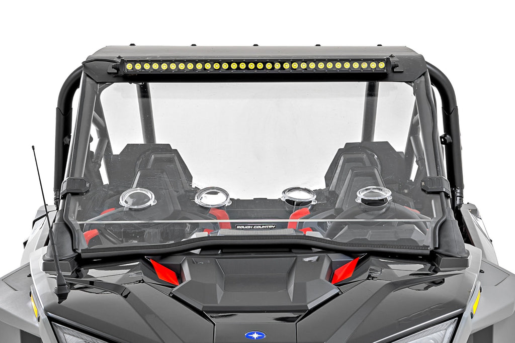 30" Single Row Light Mount | Front | Black Series | White DRL | Polaris RZR Turbo R 
