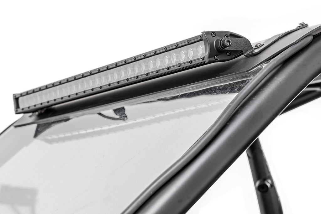 30" Single Row Light Mount | Front | Black Series | White DRL | Polaris RZR Turbo R 