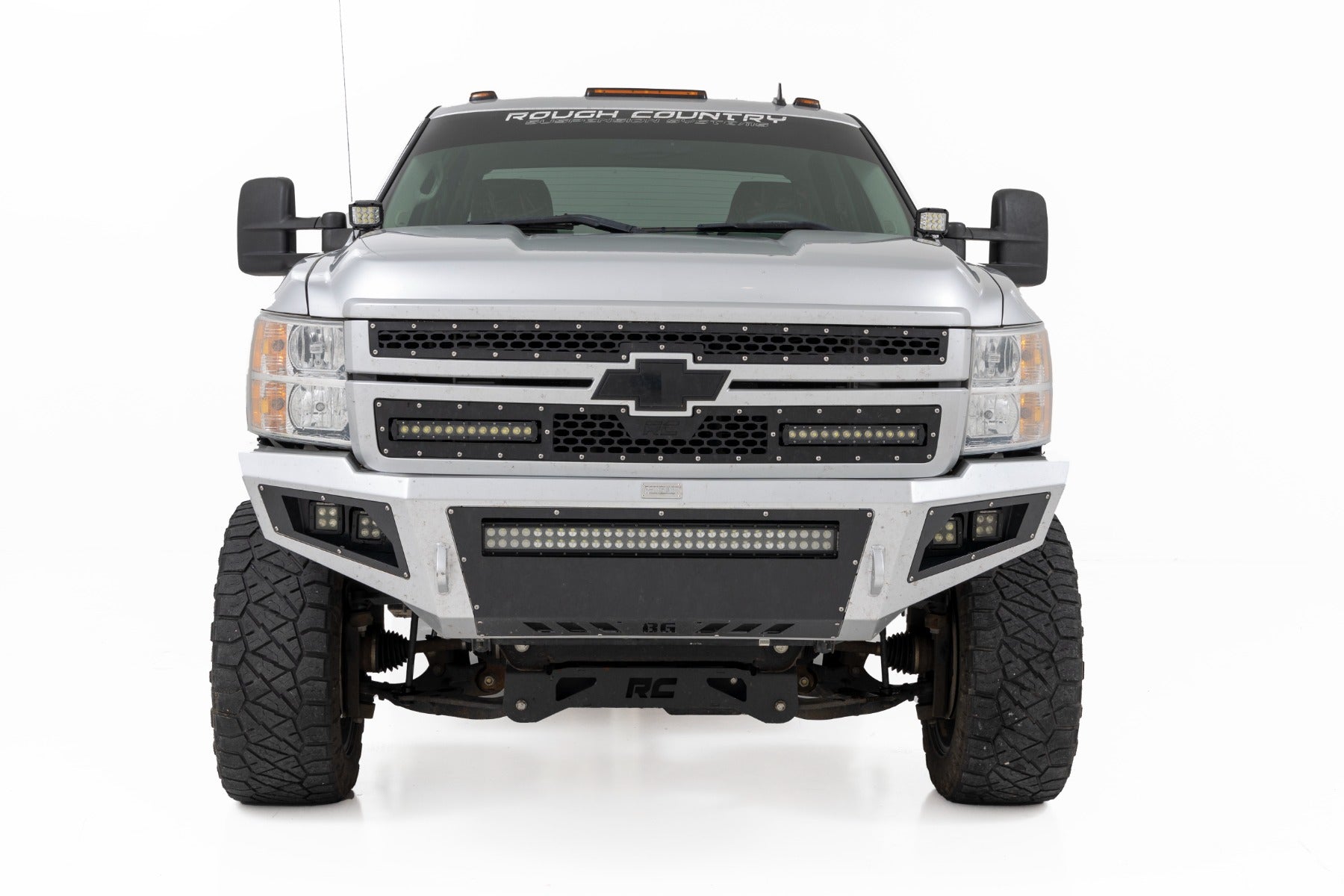 LED Light Kit | Ditch Mount | 2" Black Pair | Spot | Chevy 1500 & Chevy/GMC 2500HD/3500HD (07-14)