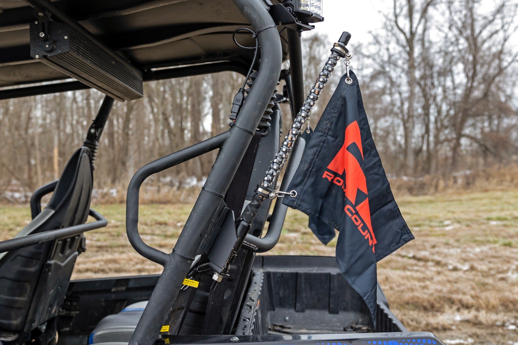 Whip Mount | Cage | 4' Multl-Color LED Whip Pair | Kawasaki Teryx4 800 