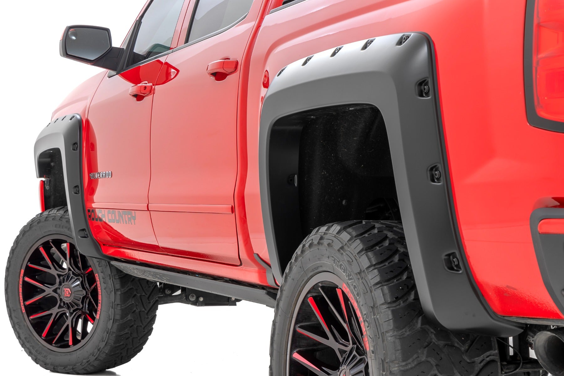 Pocket Fender Flares | 6'7" & 8' Bed | GXG Tungsten | Chevy Silverado 1500 (14-18)/2500HD