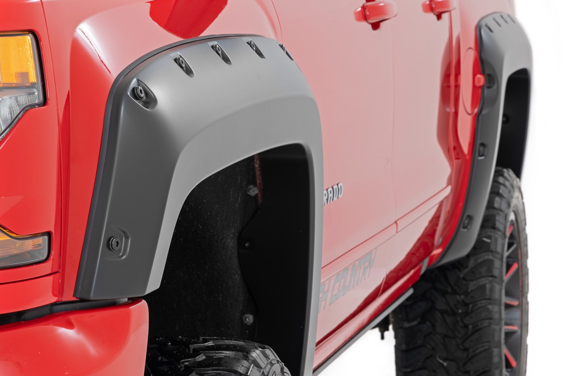 Pocket Fender Flares | 6'7" & 8' Bed | GCN Victory Red | Chevy Silverado 1500 (14-18)/2500HD