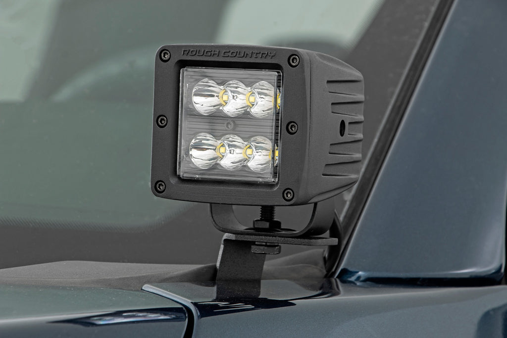 LED Light Kit | Ditch Mount | 2" Black Pair | Spot | Ford F-150 (15-25)/F-150 Lightning (22-25) 