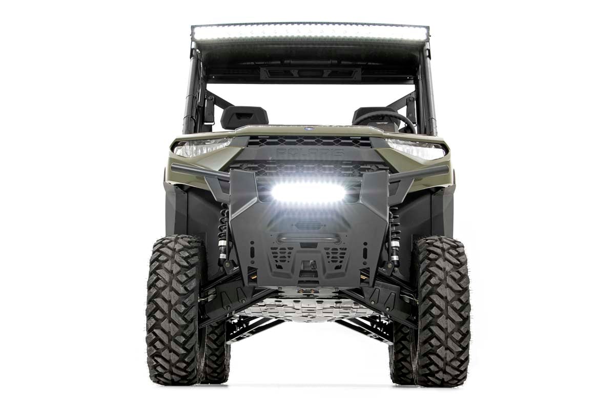 LED Light Kit | Bumper Mount | 12" Black Single Row | Polaris Ranger XP 1000 