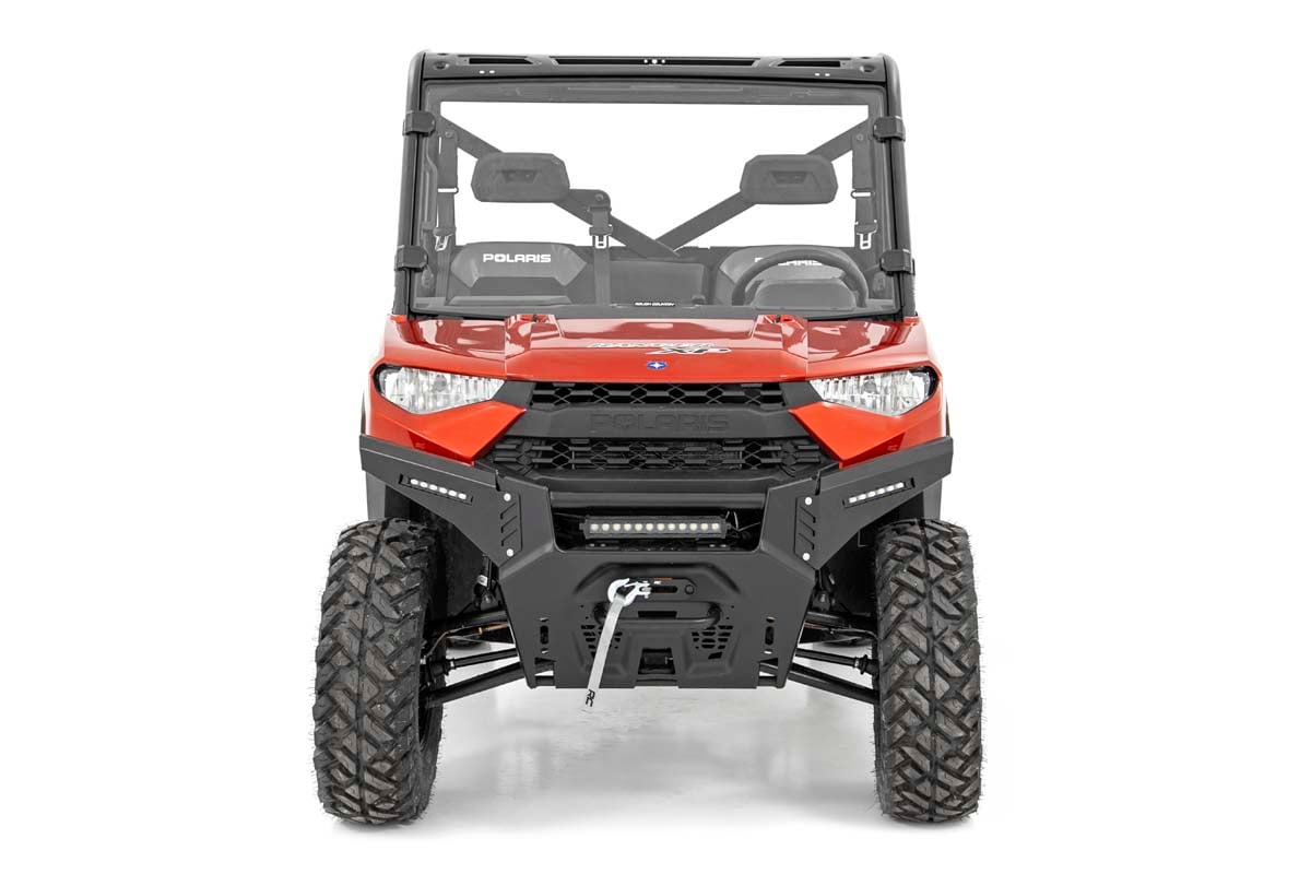 LED Light Kit | Bumper Mount | 12" Black Single Row | Polaris Ranger XP 1000 