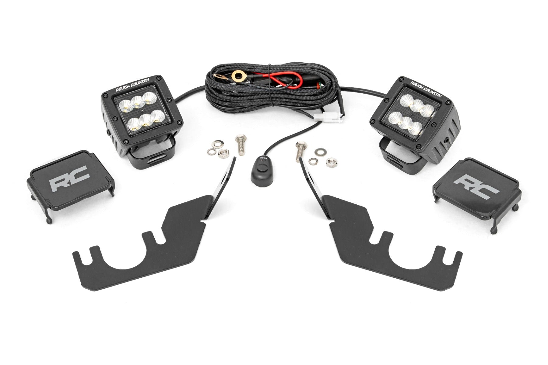 LED Light Kit | Rear Mount | 2" Black Pair | Flood | Kawasaki Teryx 4 1000/Teryx4 800 