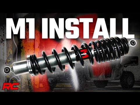 M1 Front Coil Over Shocks | Ride Height Adjust | Can-Am Defender MAX HD10  - Video