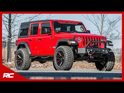 3.5 Inch Lift Kit | Adj Lower | FR D/S | Jeep Wrangler Unlimited 4WD (18-23) - Video