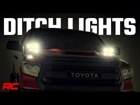 LED Light Kit | Ditch Mount | Dual 2" Black Pairs | Spot | Toyota Tundra (14-21) - Video
