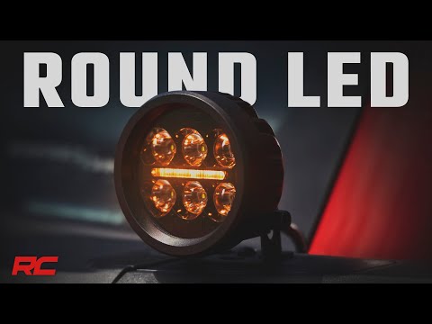 Black Series Round LED Light Pair | 3.5 Inch | Amber DRL - Video