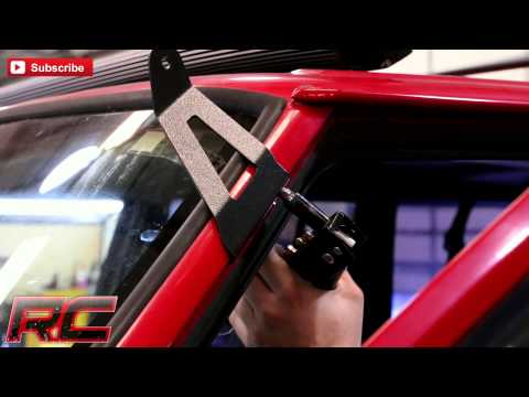 LED Light Mount | Upper Windshield | 50" Curved | Jeep Cherokee XJ (84-01) - Video