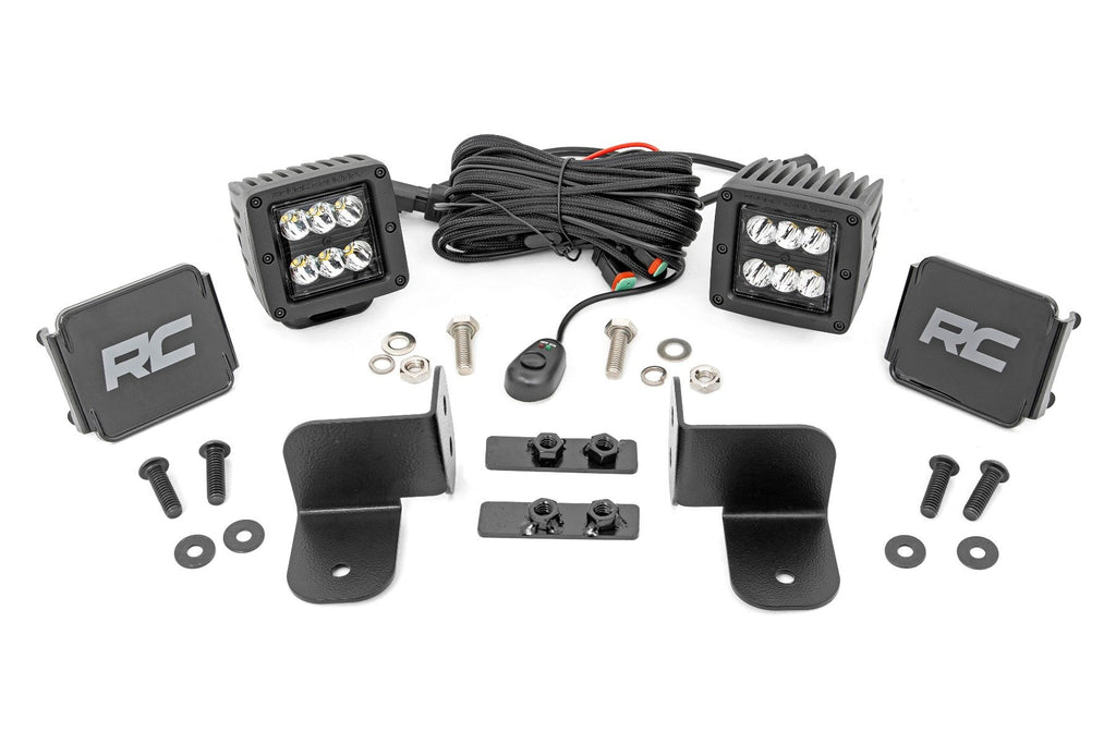 LED Light Kit | Rear Mount | 2" Black Pair | Spot | Polaris Ranger XP 1000 
