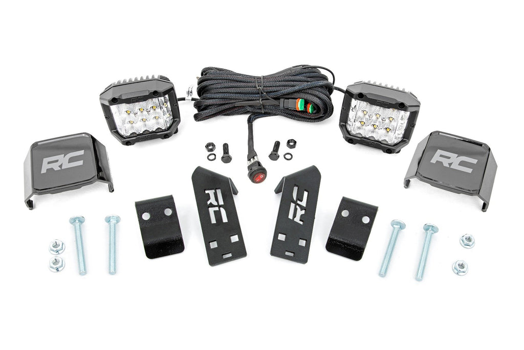 LED Light Kit | "A" Pillar Mount | 2" Chrome Pair | Wide Angle | Polaris RZR PRO XP 